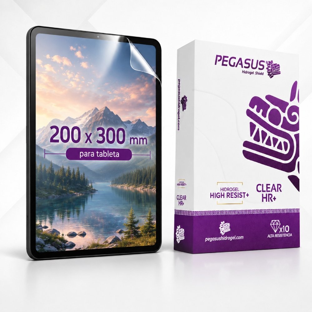 MICA DE CRISTAL CLEAR HR+ 50 PZAS PARA TABLET
