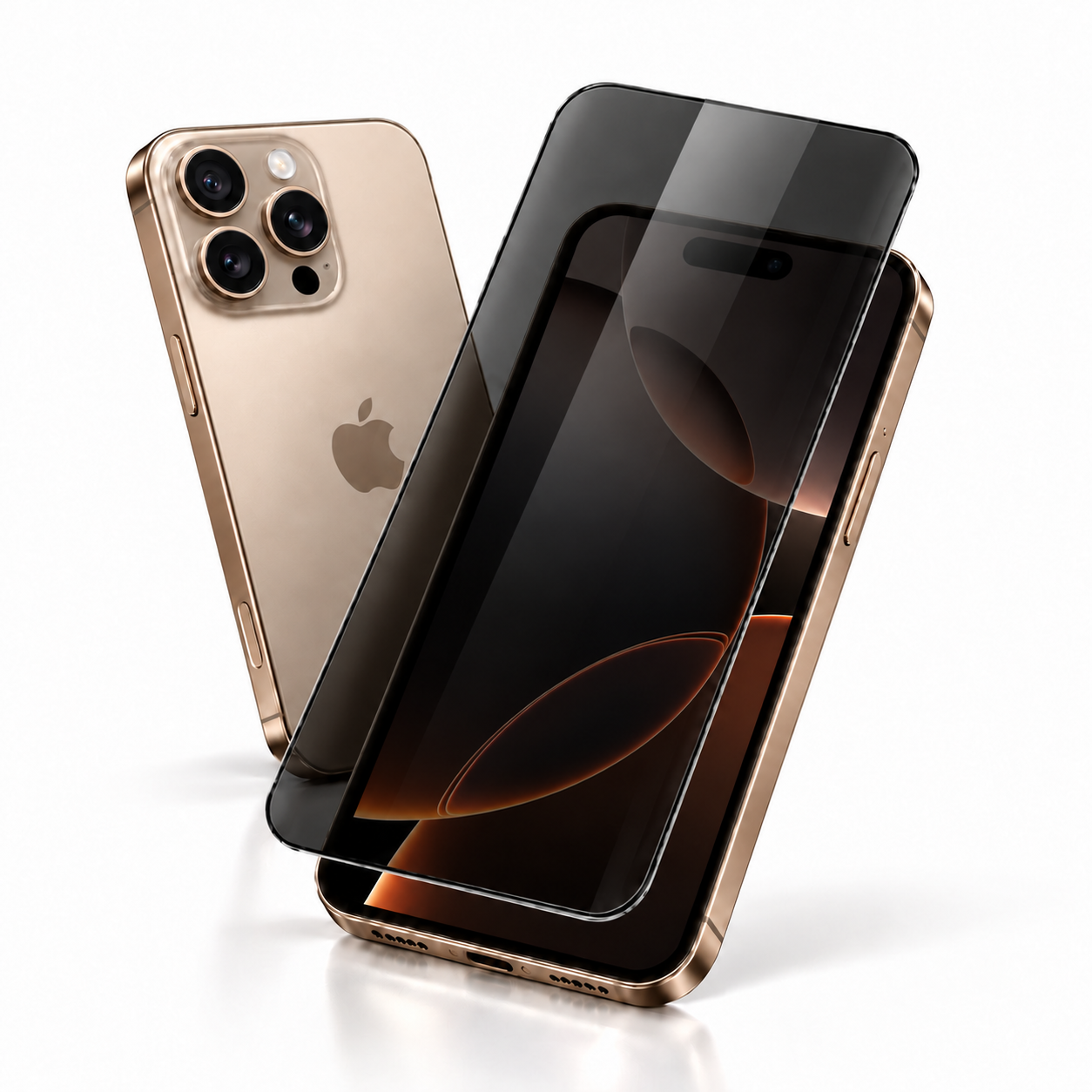 Mica Crystal Shield para iPhone 16 PRO MAX — Privacidad 28° — Resistencia Grado militar