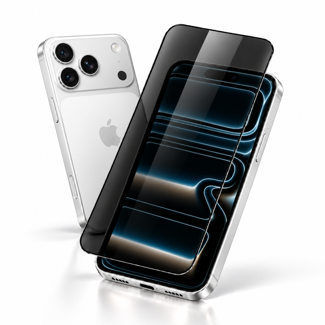 Mica Crystal Shield para iPhone 17 PRO — Privacidad 28° — Resistencia Grado militar
