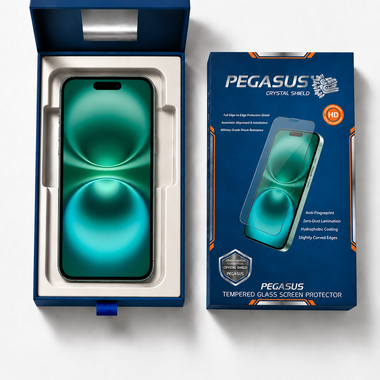 Mica Crystal Shield Magic Box para iPhone 16 — CLEAR — instalación fácil sin polvo - Imagen 2