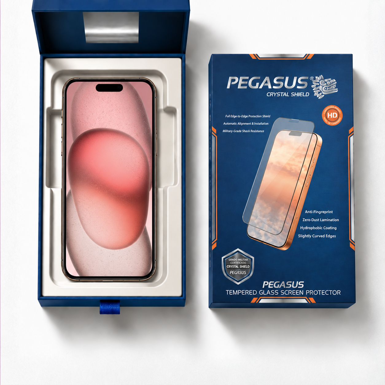 Mica Crystal Shield Magic Box para iPhone 15 — CLEAR — instalación fácil sin polvo - Imagen 2