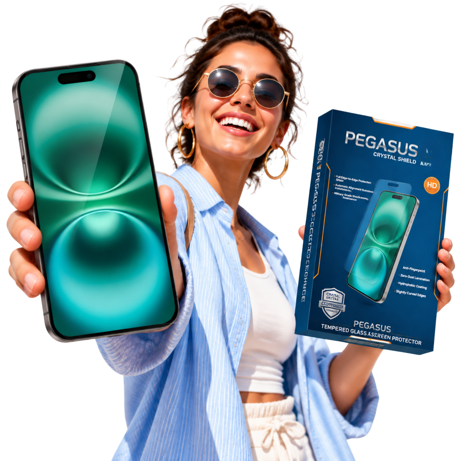 Mica Crystal Shield Magic Box para iPhone 16 — CLEAR — instalación fácil sin polvo - Imagen 4