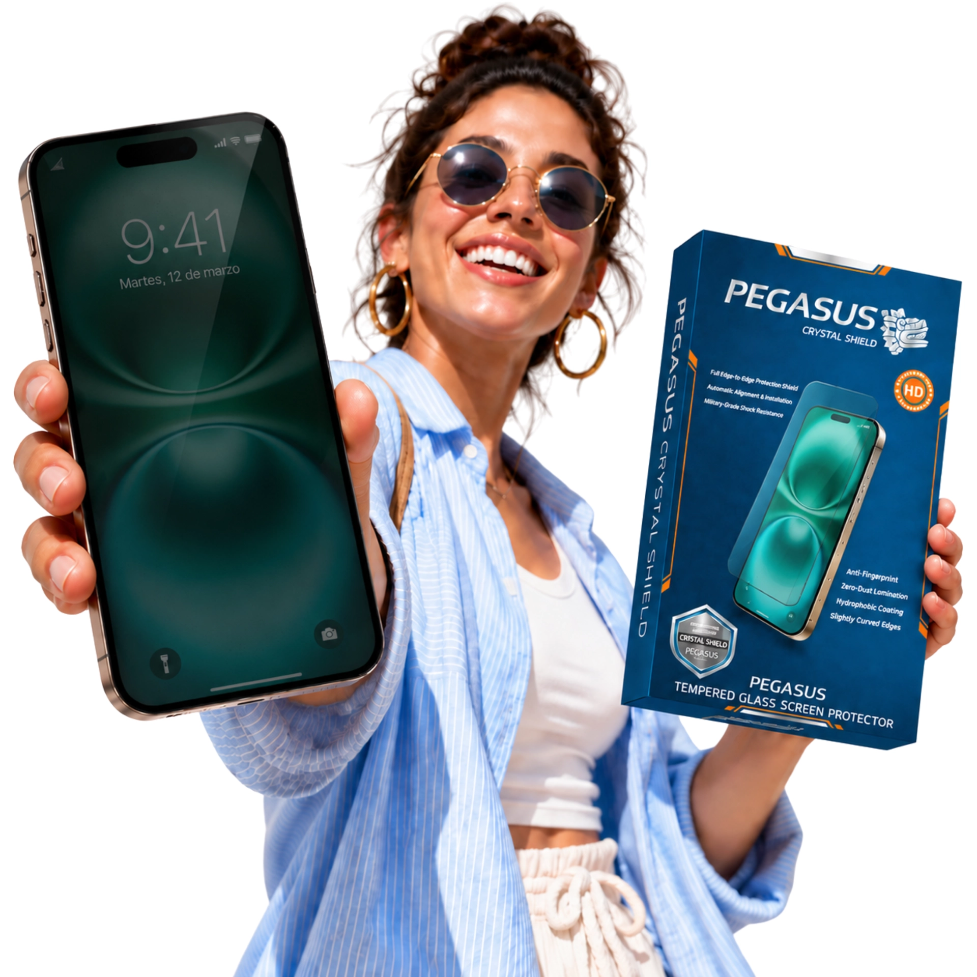 Mica Crystal Shield Magic Box para iPhone 16 — Privacidad 28° — Resistencia Grado militar - Imagen 3